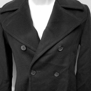 Larry Levine pea coat size 6P 100%wool